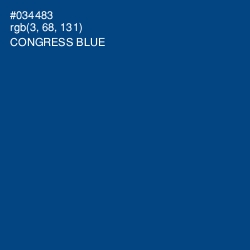 #034483 - Congress Blue Color Image
